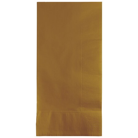 Touch Of Color 4" x 8" Glittering Gold Dinner Napkins 600 PK 673276B
